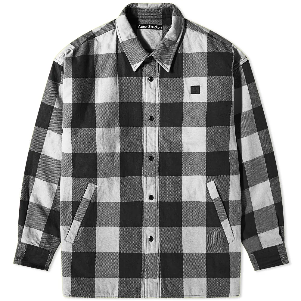 Acne Studios Oriol Buffalo Check Padded Face JacketBlack & White