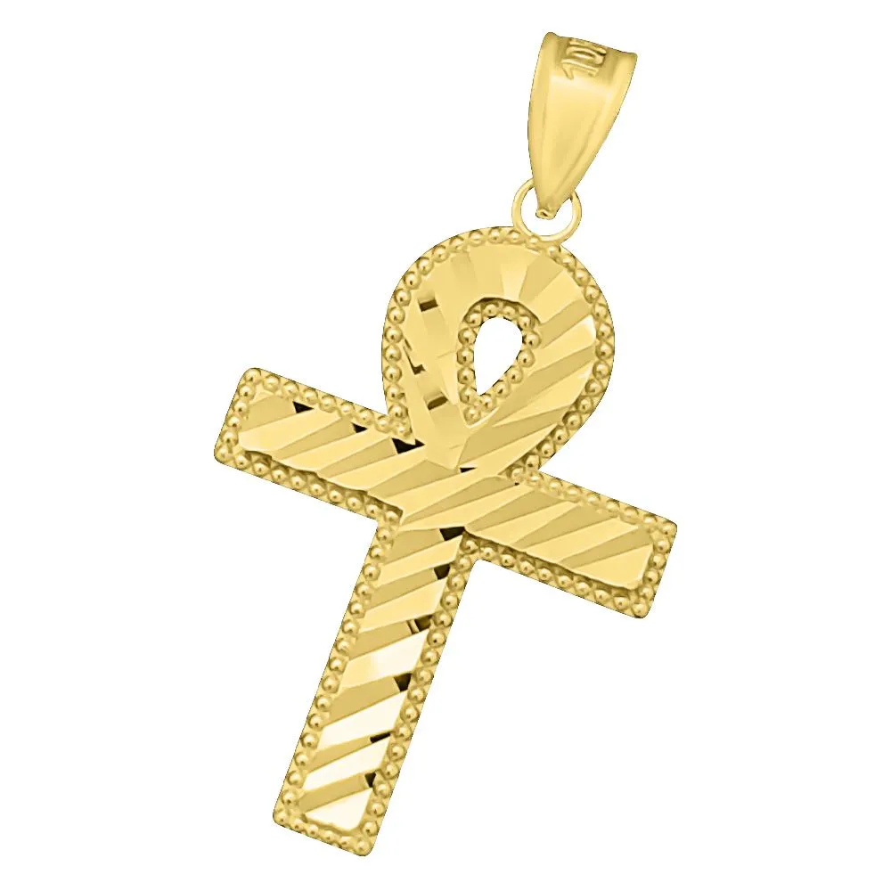 Ankh Cross DC 10K Yellow Gold Pendant