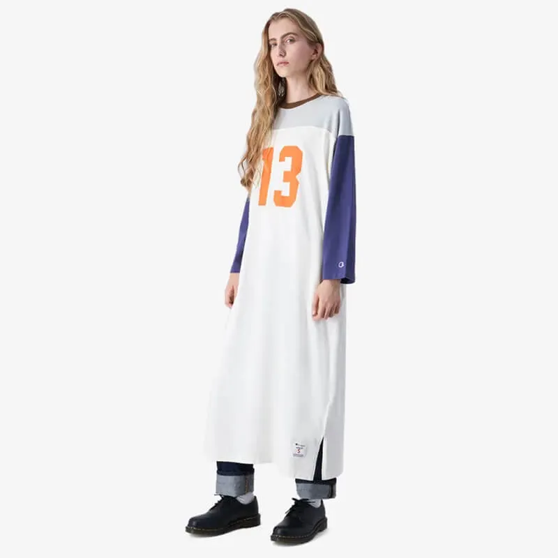 BEAMS BOY for CHAMPION Oversized Dress - White