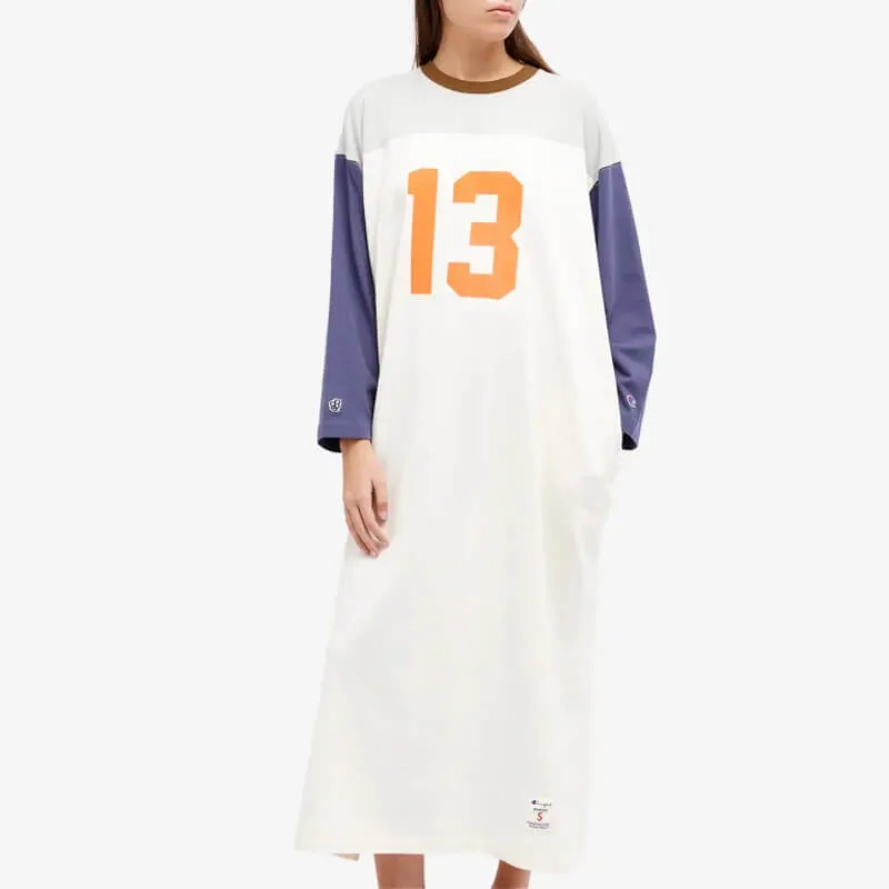 BEAMS BOY for CHAMPION Oversized Dress - White