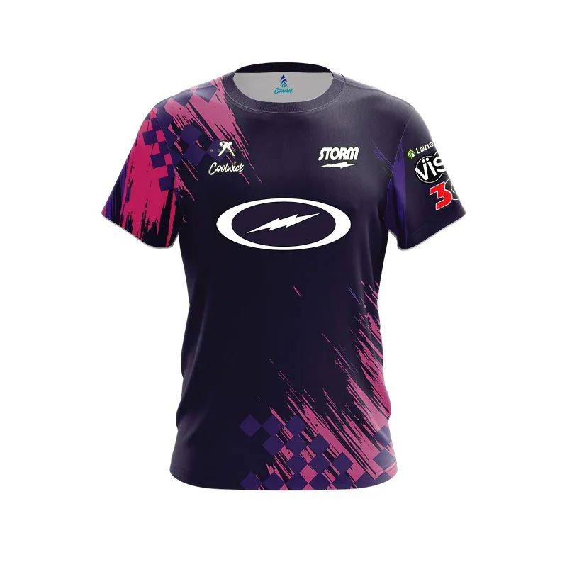 Belmo Champion Pink Purple CoolWick Bowling Jersey