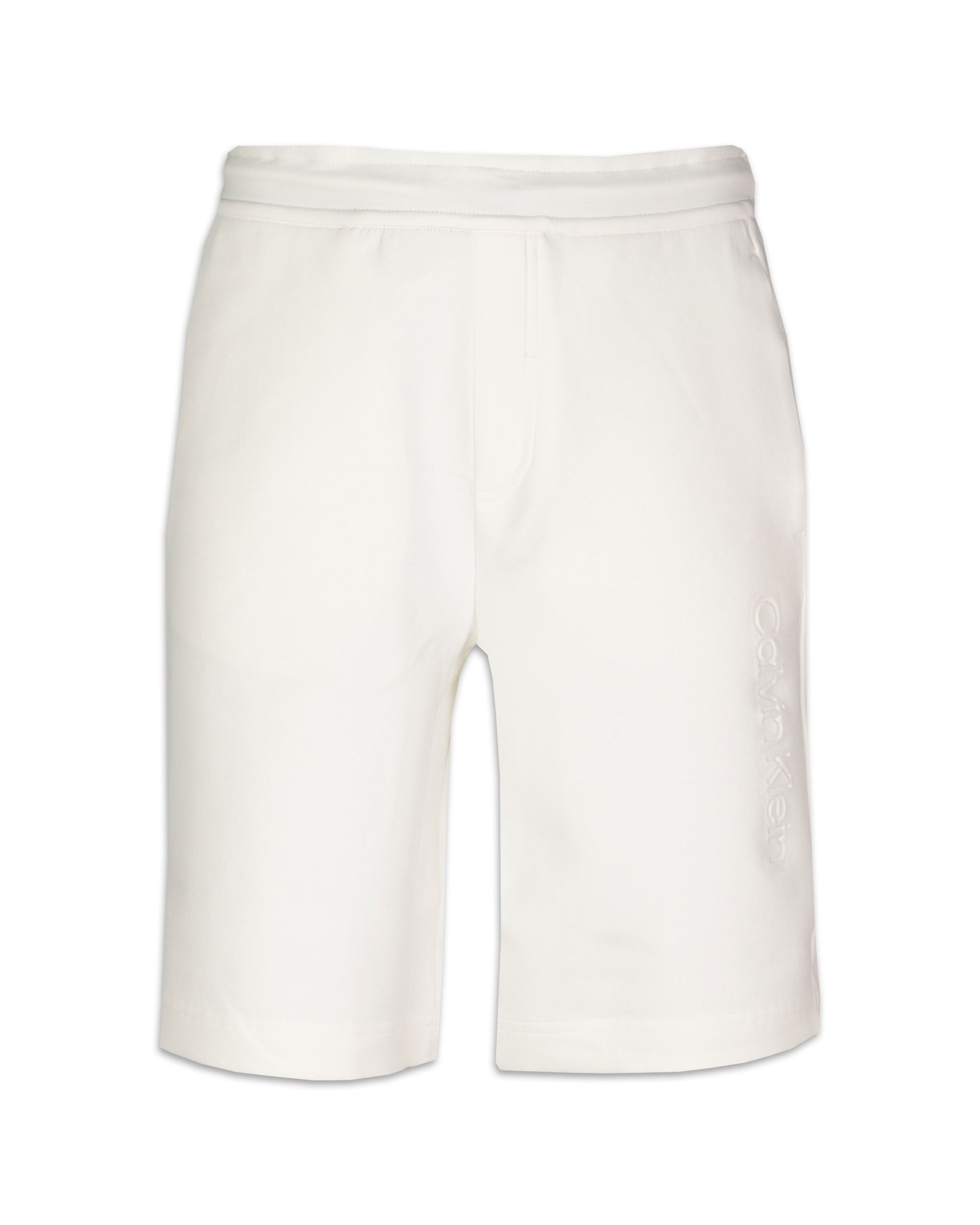 Bermuda Uomo Calvin Klein Comfort Debossed Logo Panna