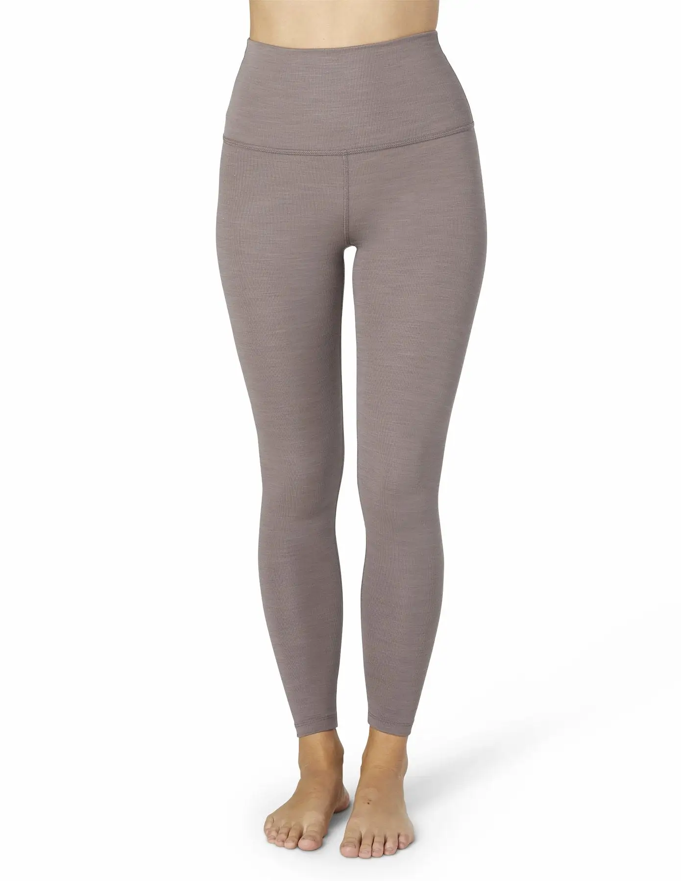 Beyond Yoga Heather Rib High Waisted Leggings Mocha Heather