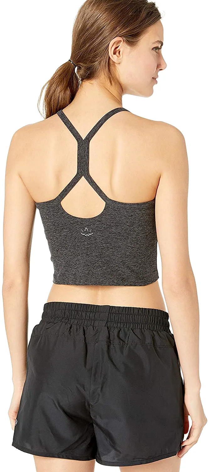 Beyond Yoga Slim Racerback Cropped Tank Charcoal