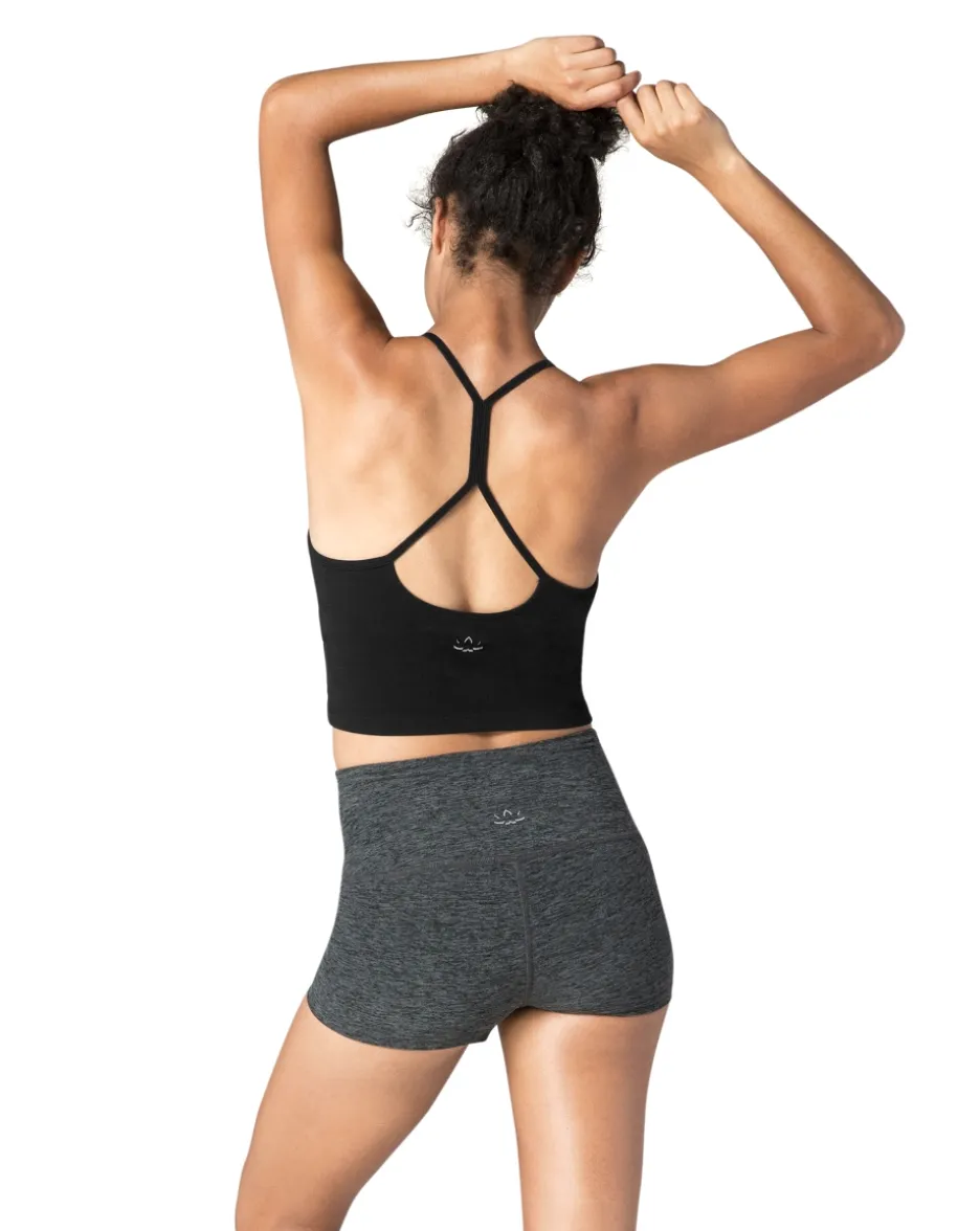 Beyond Yoga Spacedye Slim Racerback Cropped Tank - Darkest Night