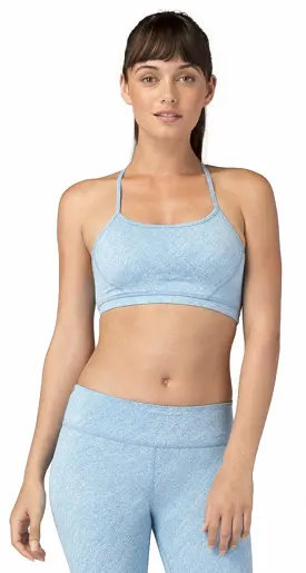 Beyond Yoga Textured KeyHole Bra Blue