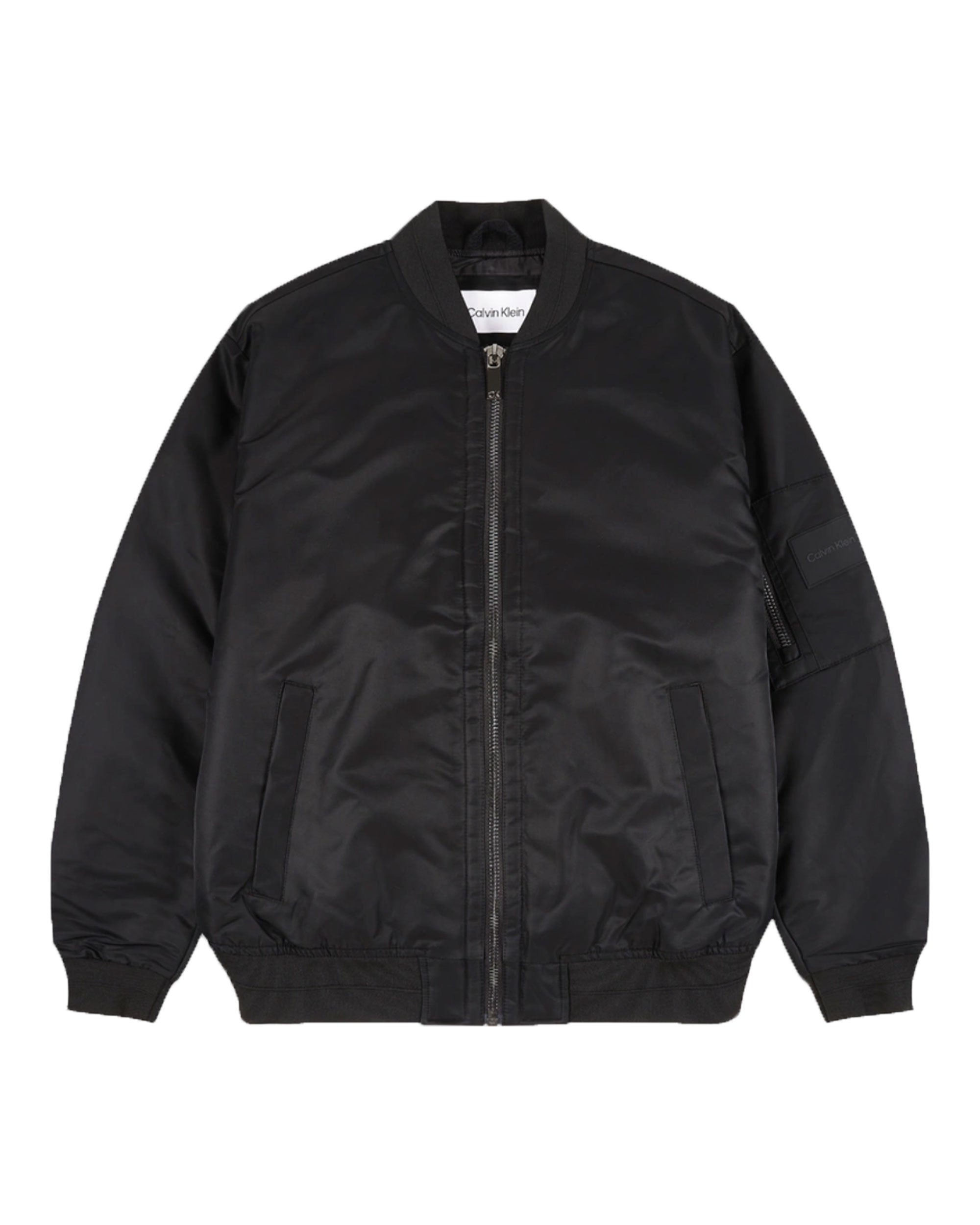 Bomber Uomo Calvin Klein Recycled Satin Hero Nero