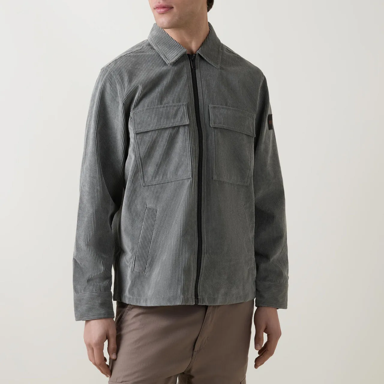 BOSS Lozzy Corduroy Overshirt - Grey