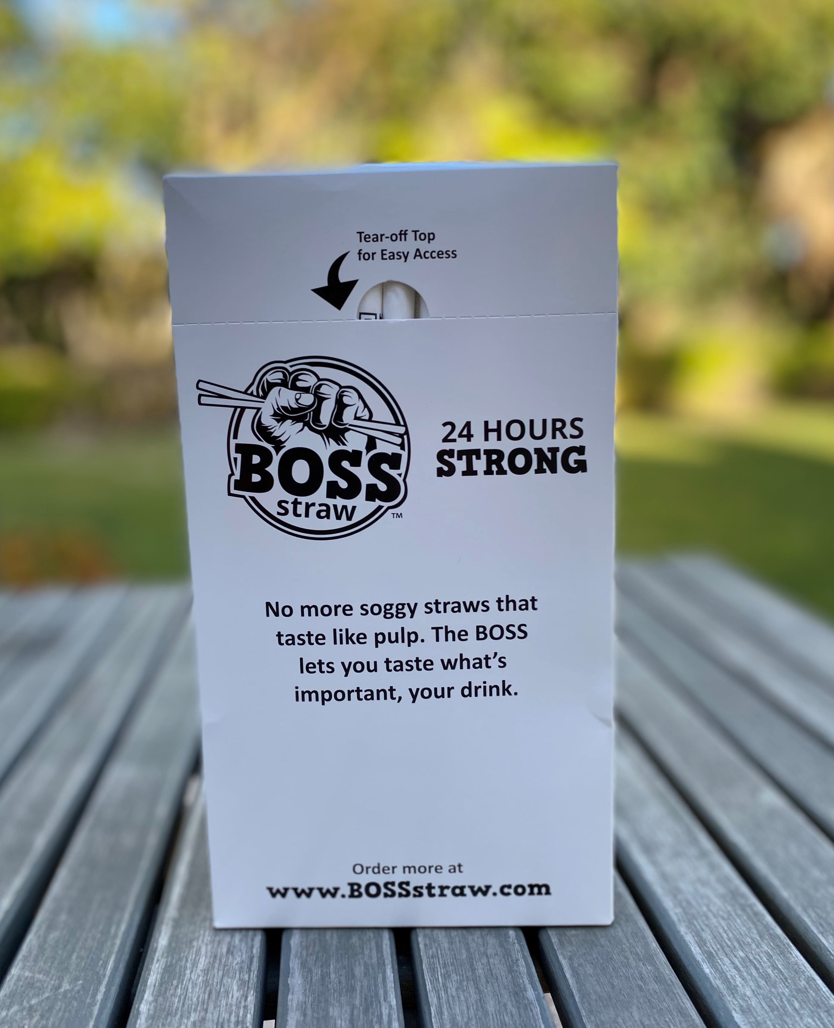 Boss Paper Straws Box of 175 7.75, Paper Wrapped, PBS775W-8 Made in USA