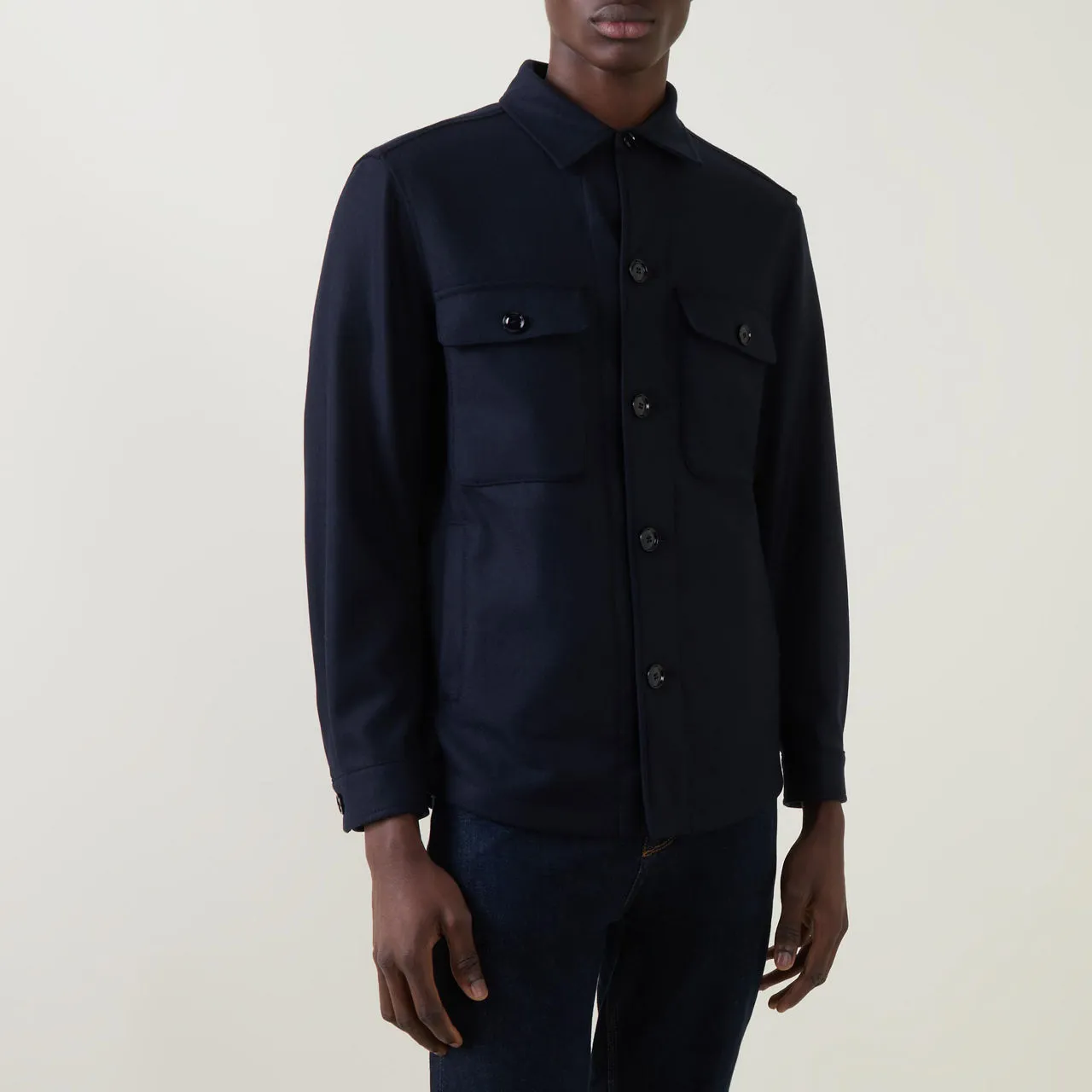 BOSS The Sustainable Edit Carper Casual Overshirt - Navy