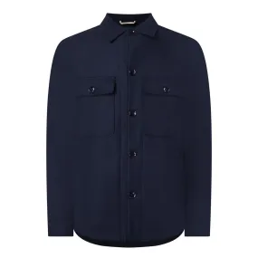 BOSS The Sustainable Edit Carper Casual Overshirt - Navy