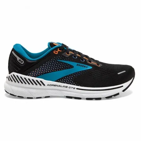 BROOKS ADRENALINE GTS 22 BLACK/BLUE/ORANGE FOR MEN'S