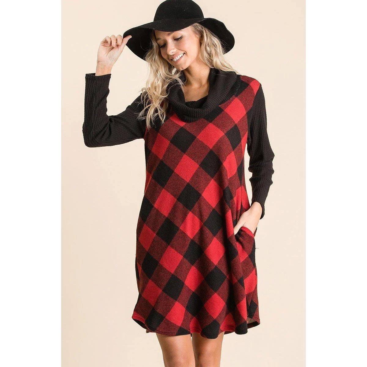 Buffalo Plaid Tartan Swing Dress