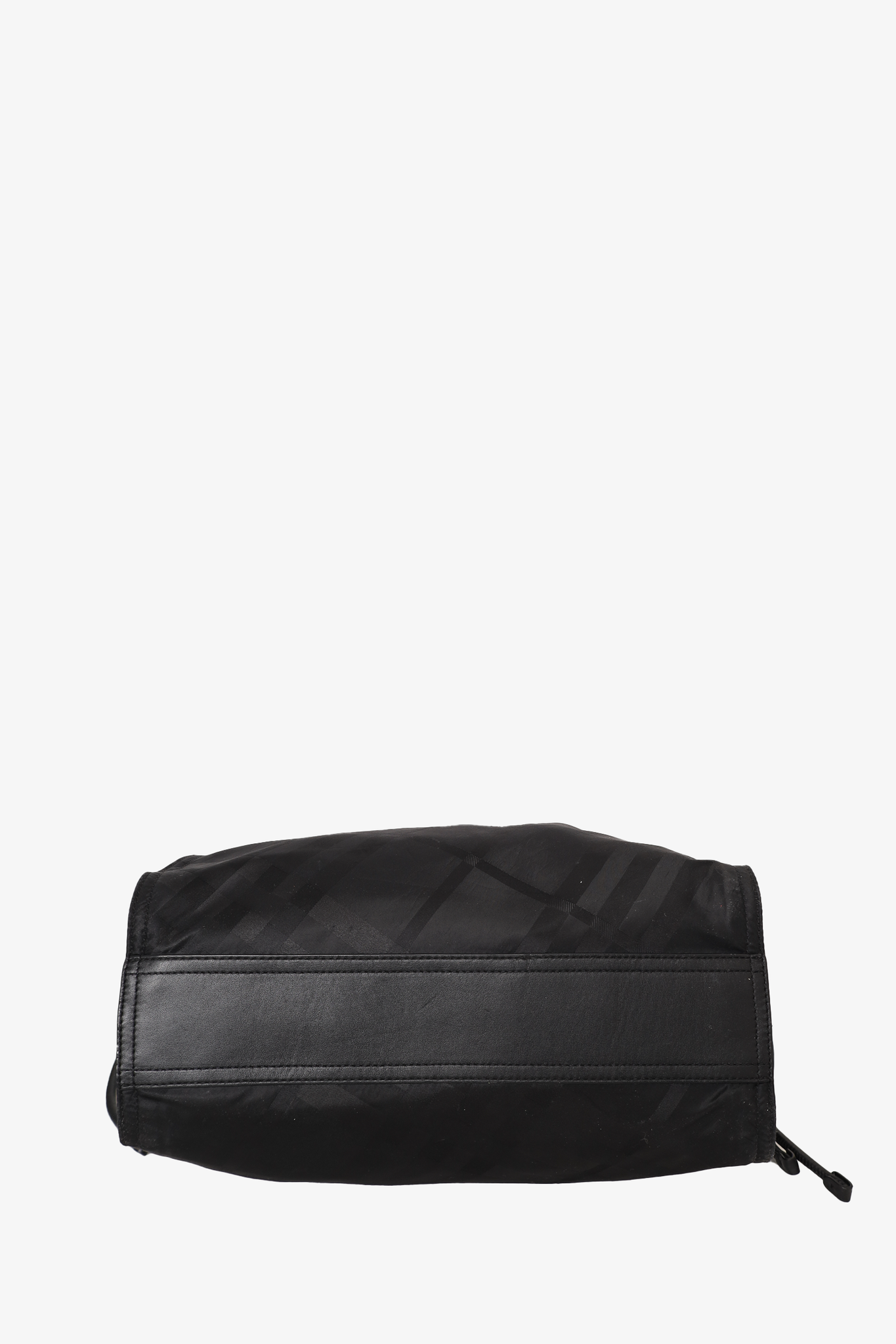 Burberry Black Nylon Check Tote Bag