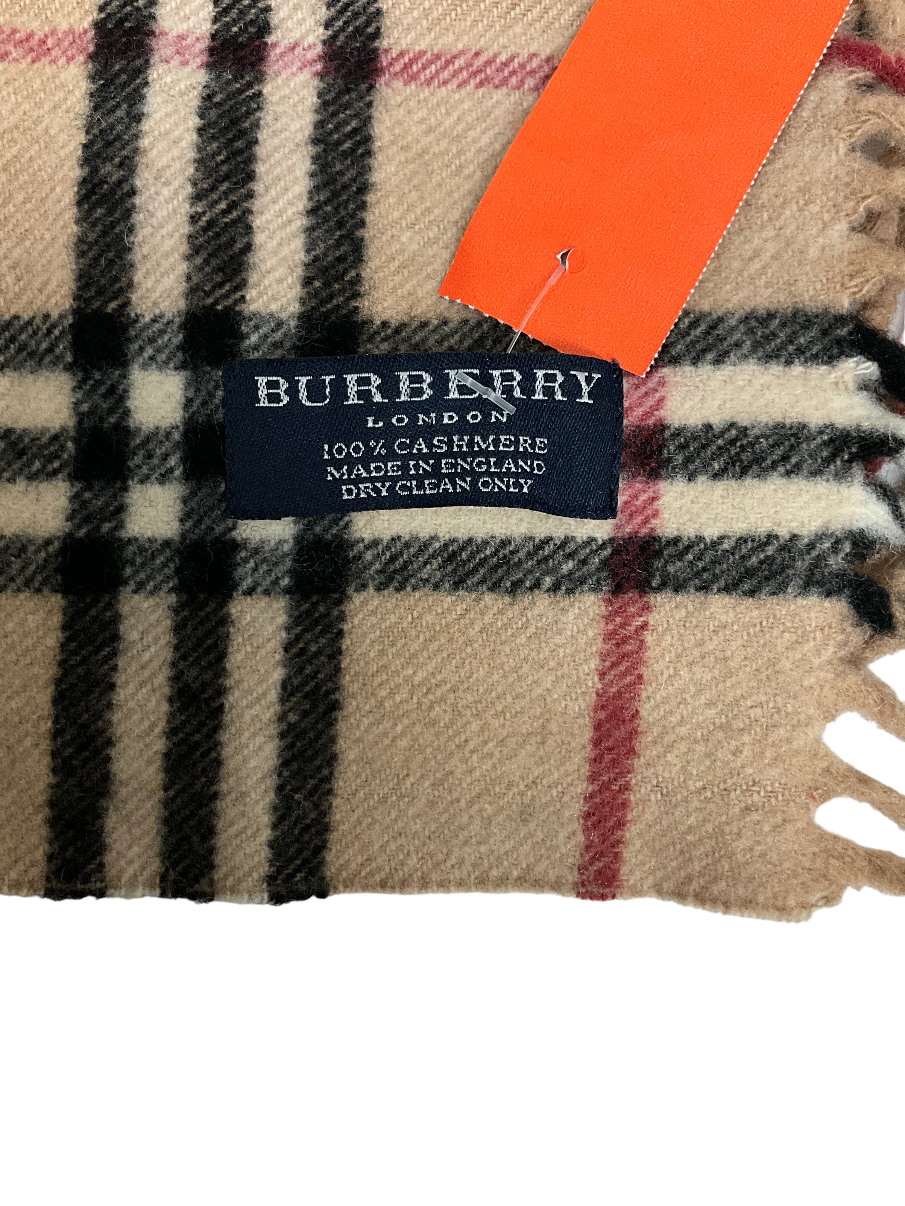 Burberry Cashmere Fringe Scarf