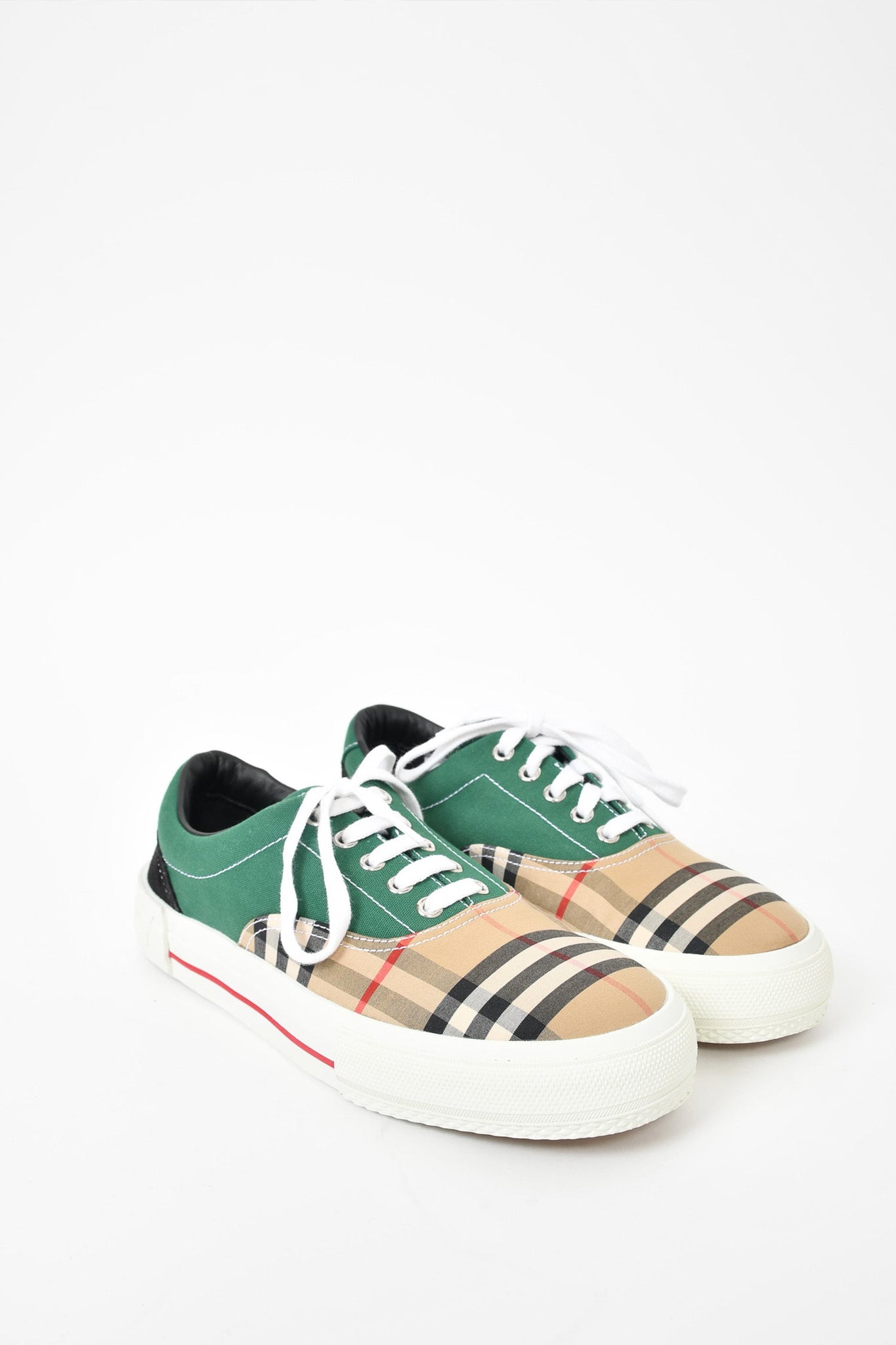 Burberry Green/Nova Check Sneakers sz 39 new