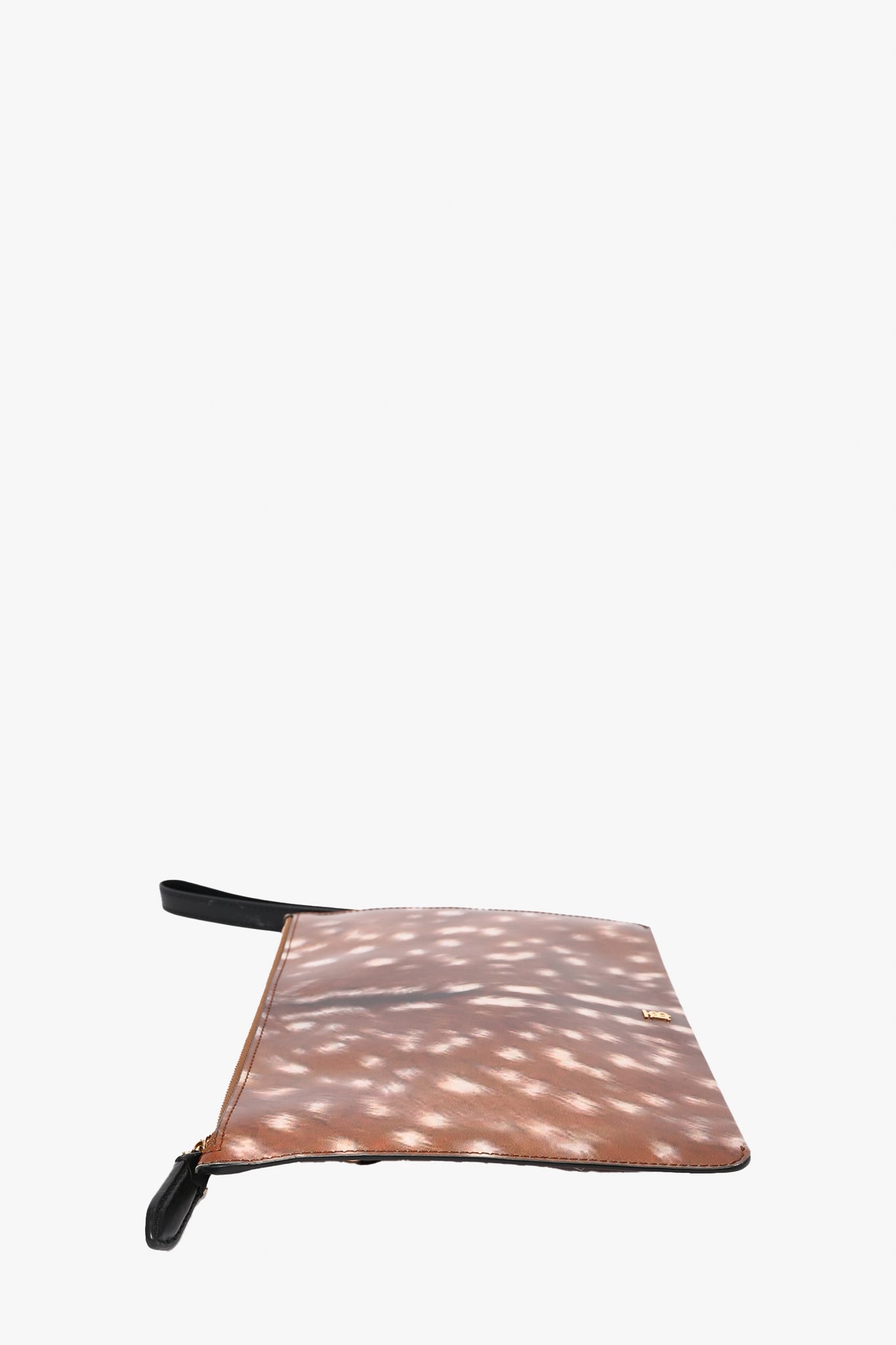 Burberry Leather Deer Printed Wristlet