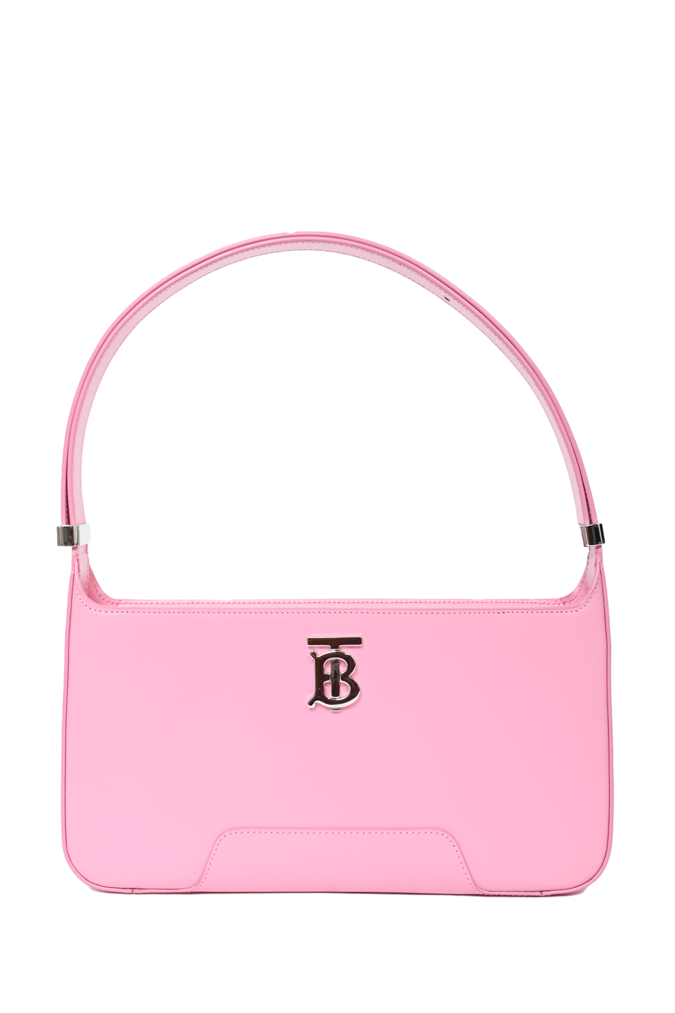 Burberry Pink Leather Medium TB Shoulder Bag