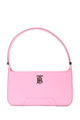 Burberry Pink Leather Medium TB Shoulder Bag