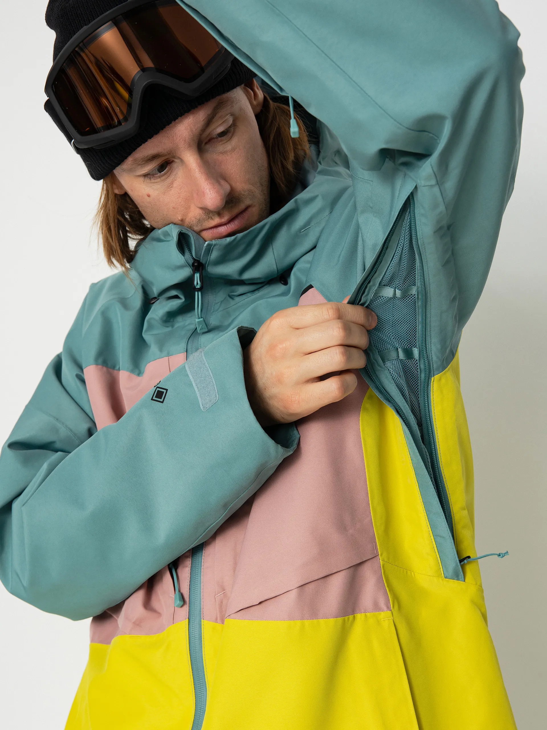 Burton Pillowline Gore‑Tex 2L Snowboard jacket (rock lichen/powder blush/sulfur)