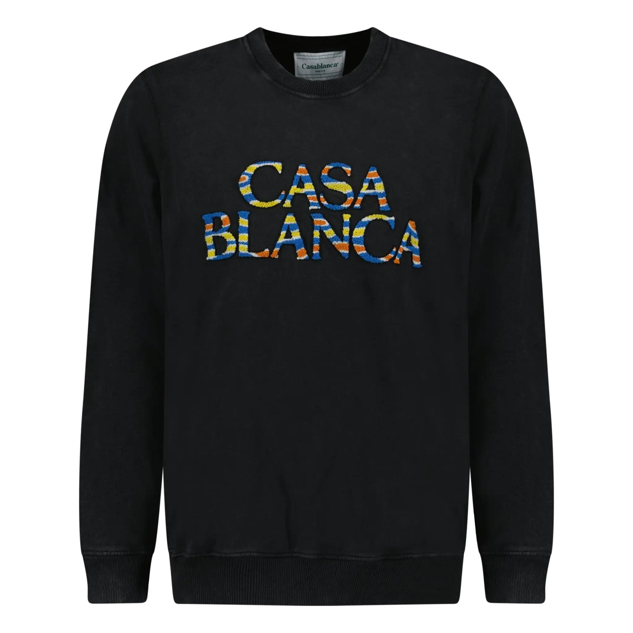 CASABLANCA  ANGE DE JOUR LOGO-APPLIQUD ORGANIC COTTON-JERSEY SWEATSHIRT