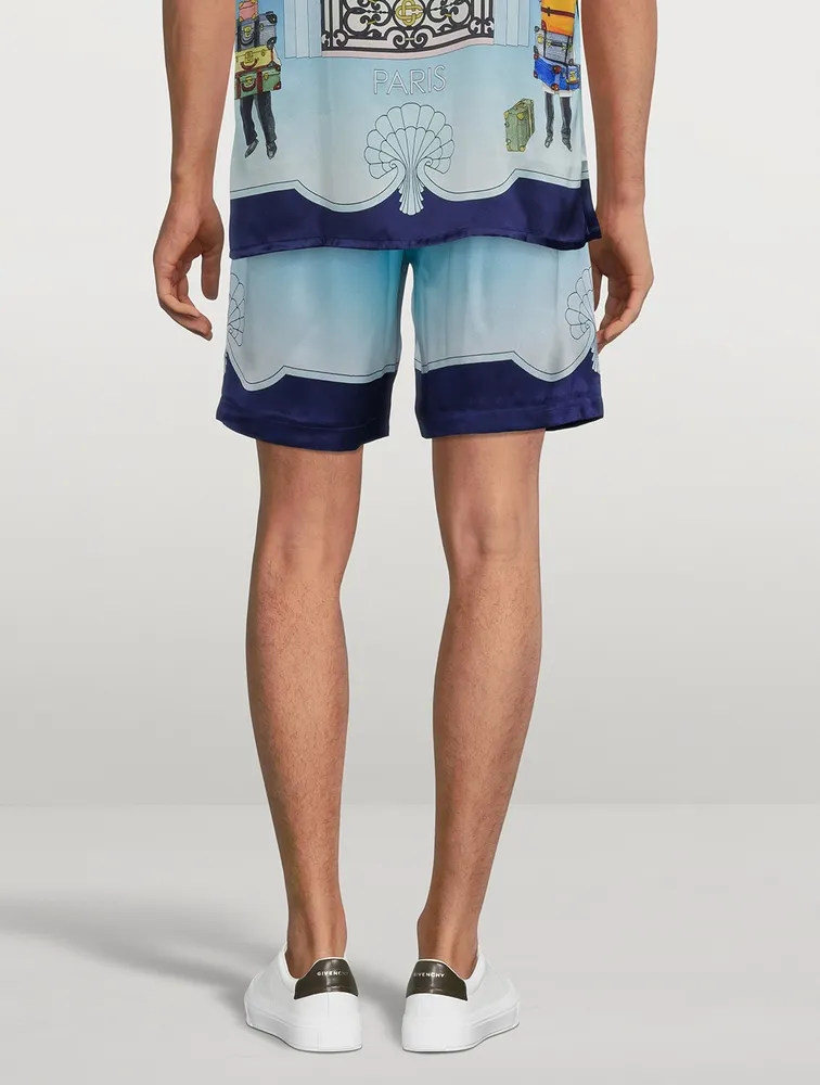 CASABLANCA Archway Place Vendome Silk Shorts