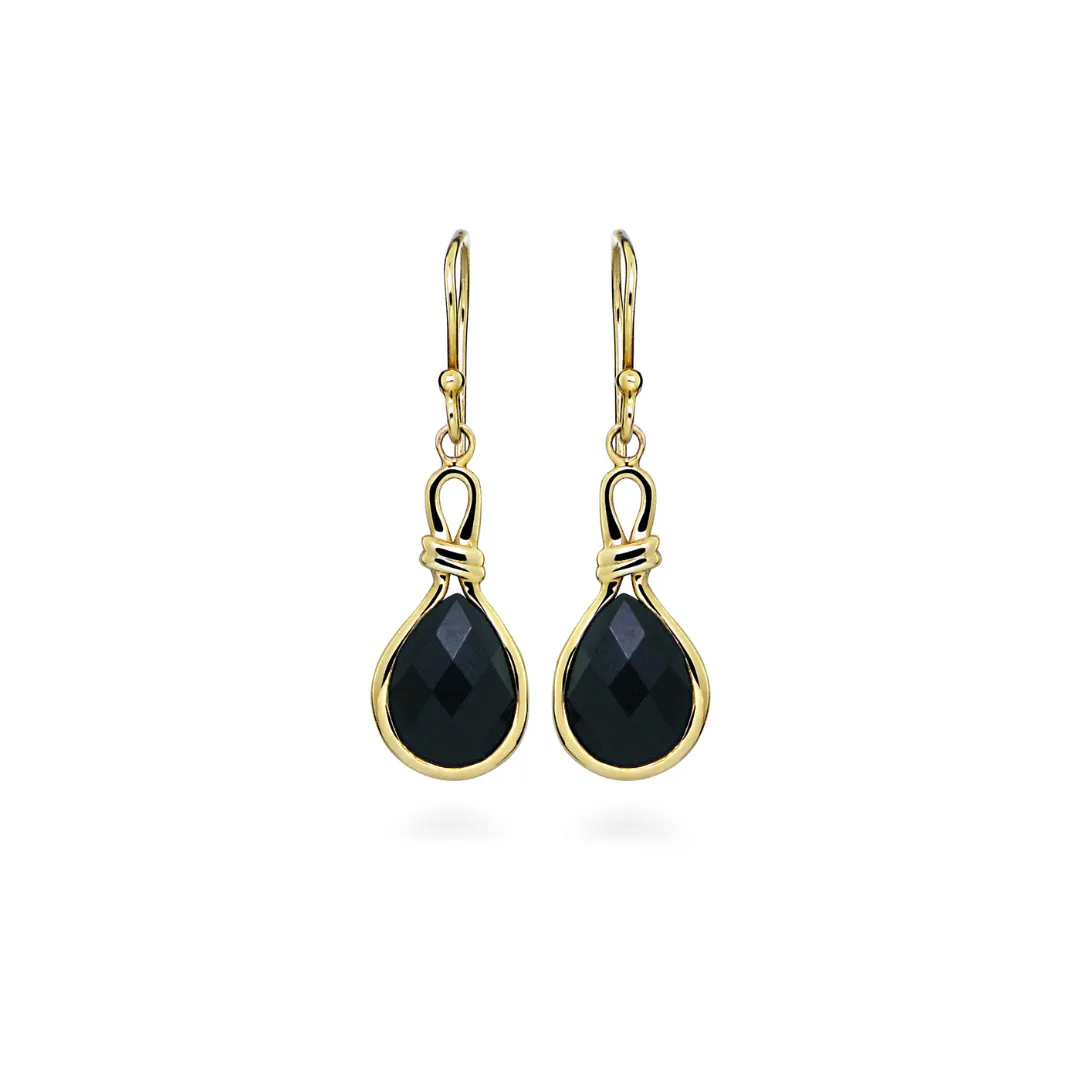 Casablanca Black Spinel Hook Earrings