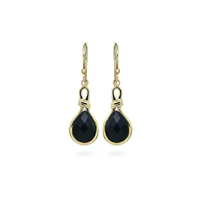 Casablanca Black Spinel Hook Earrings