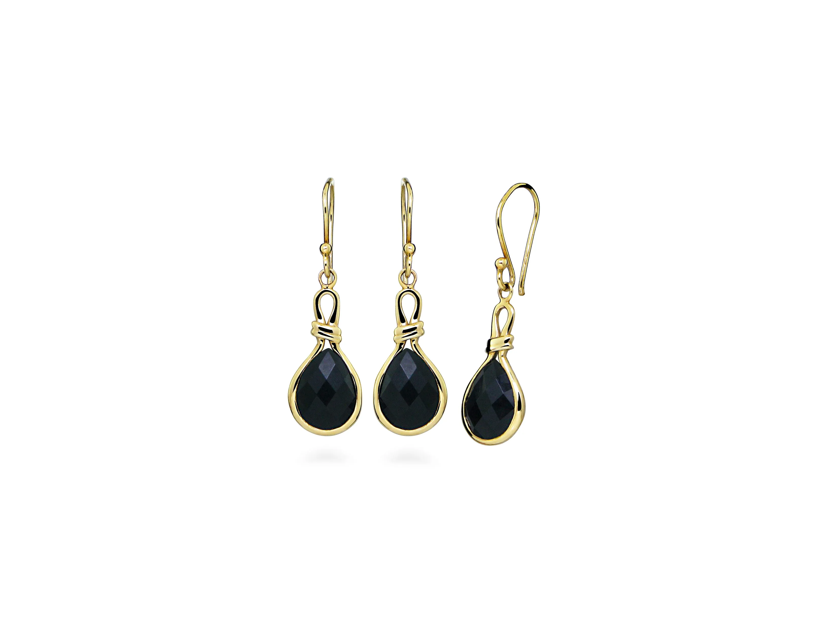 Casablanca Black Spinel Hook Earrings