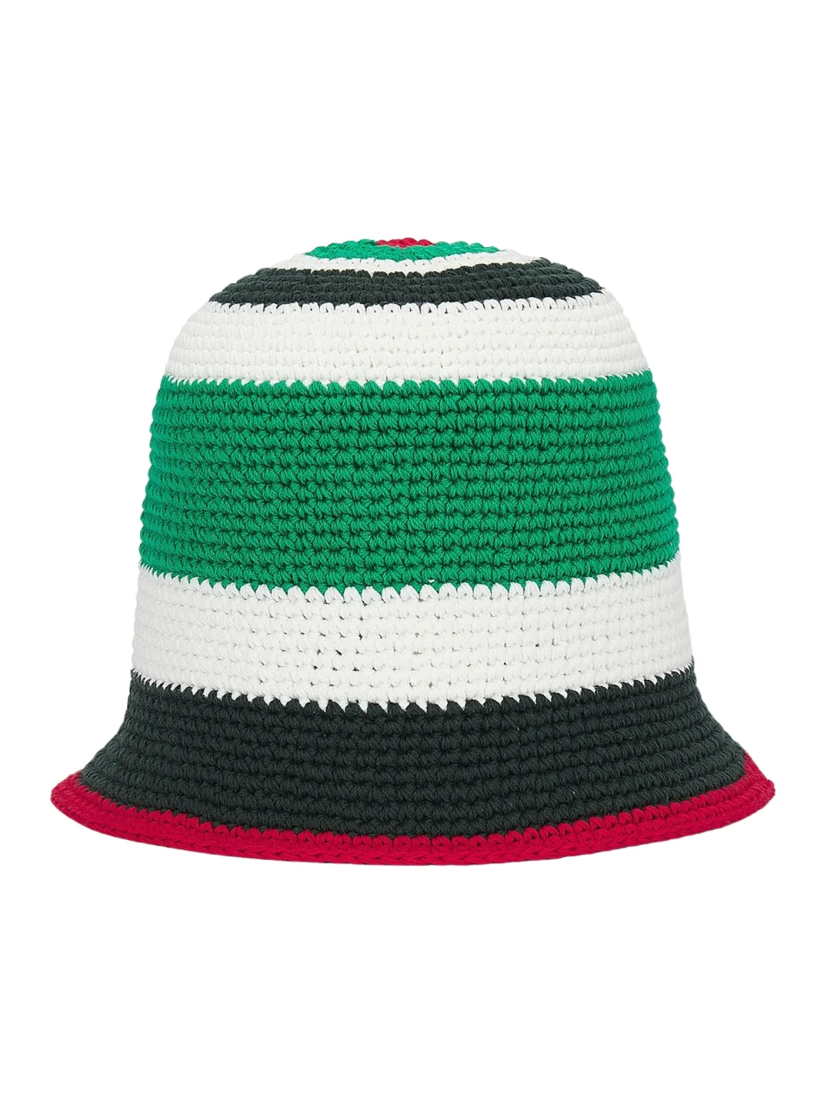 Casablanca  Bucket Hat Crochet Greenblackwhite