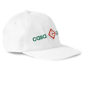 Casablanca Casa Sport Logo-Embroidered Cotton-Twill White Baseball Cap