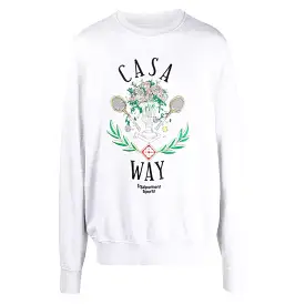 CASABLANCA CASA WAY GREY CREW NECK SWEATSHIRT