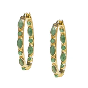 Casablanca Emerald Hoops