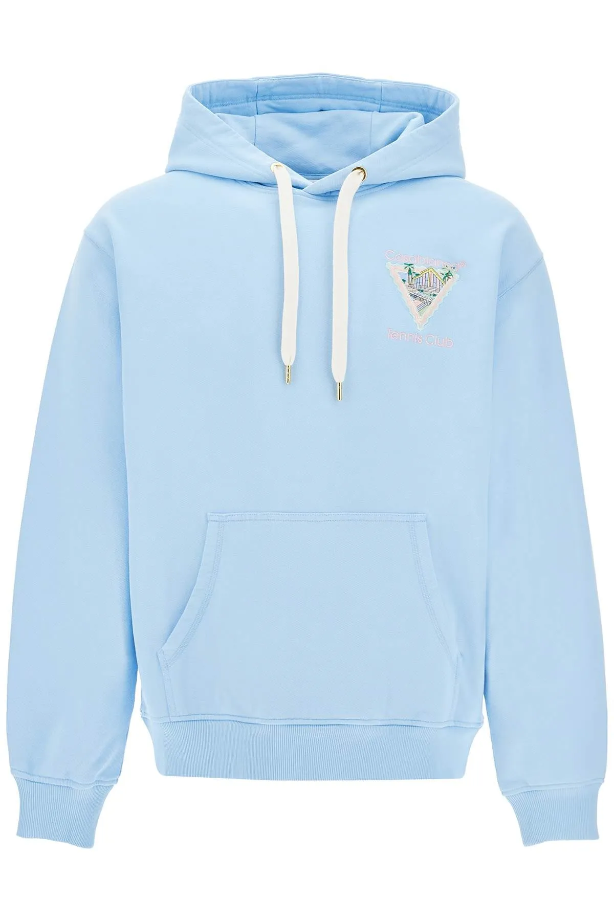 Casablanca Hooded Sweatshirt From Maison De   Light Blue