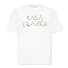 Casablanca L’Arche Fleure logo White T Shirt