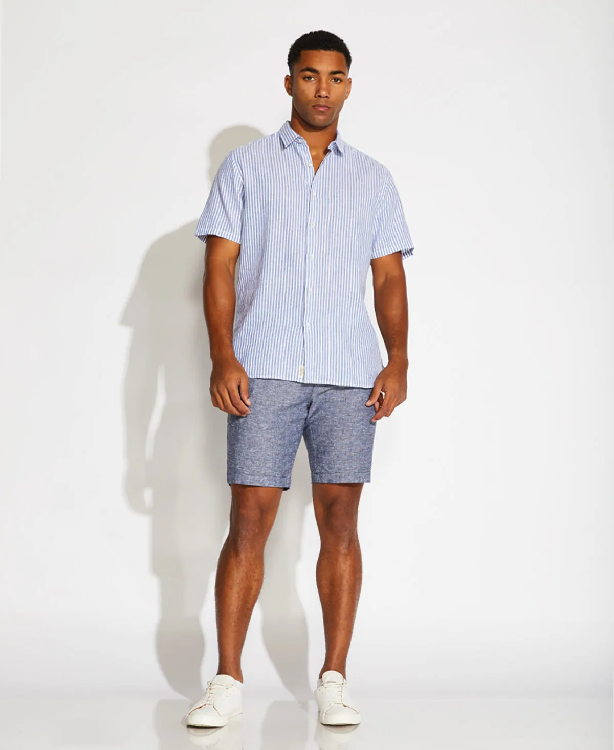 Casablanca Linen Blend Shorts (Navy)