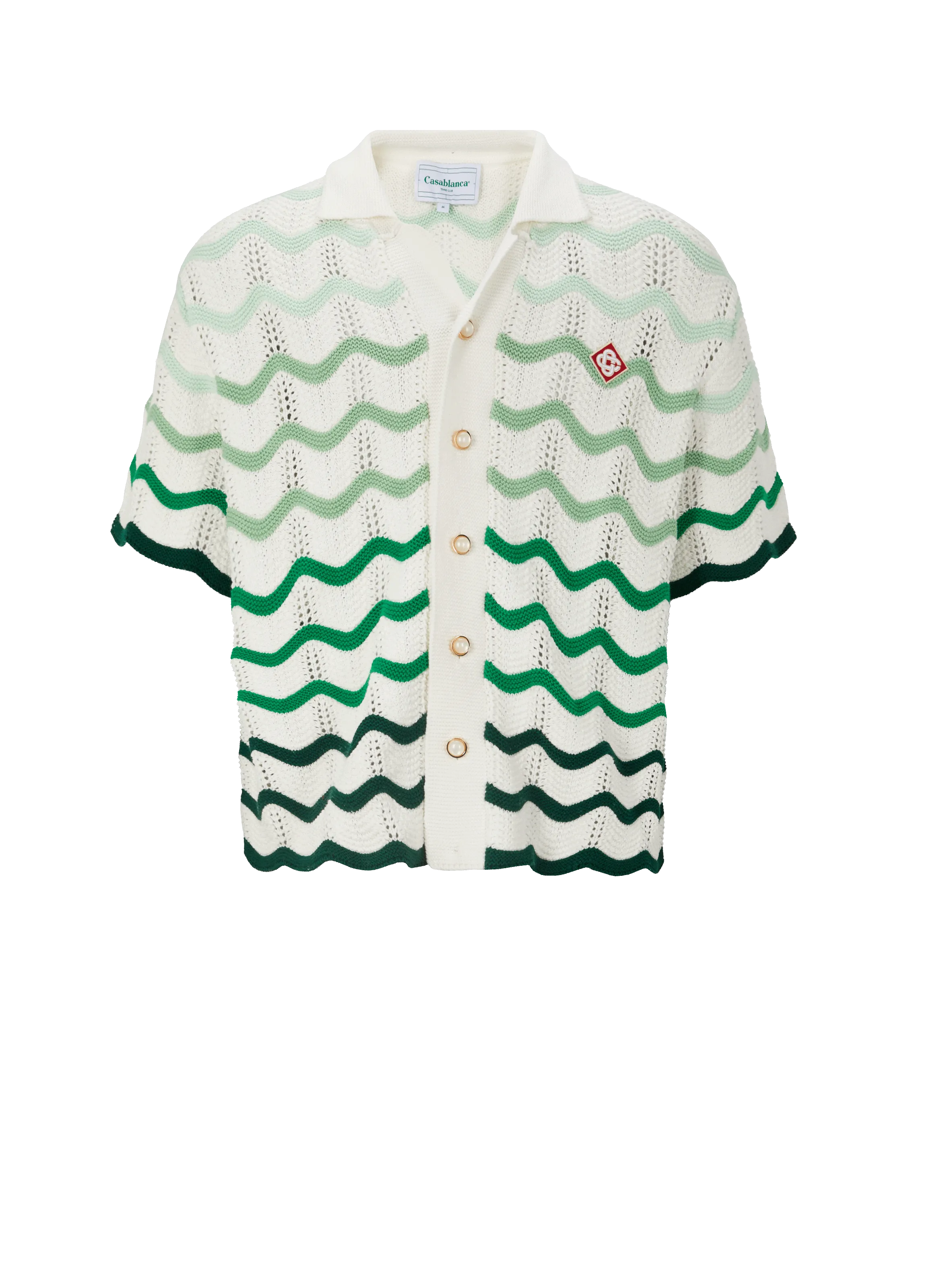 CASABLANCA PARIS  Striped knitted shirt  - Green