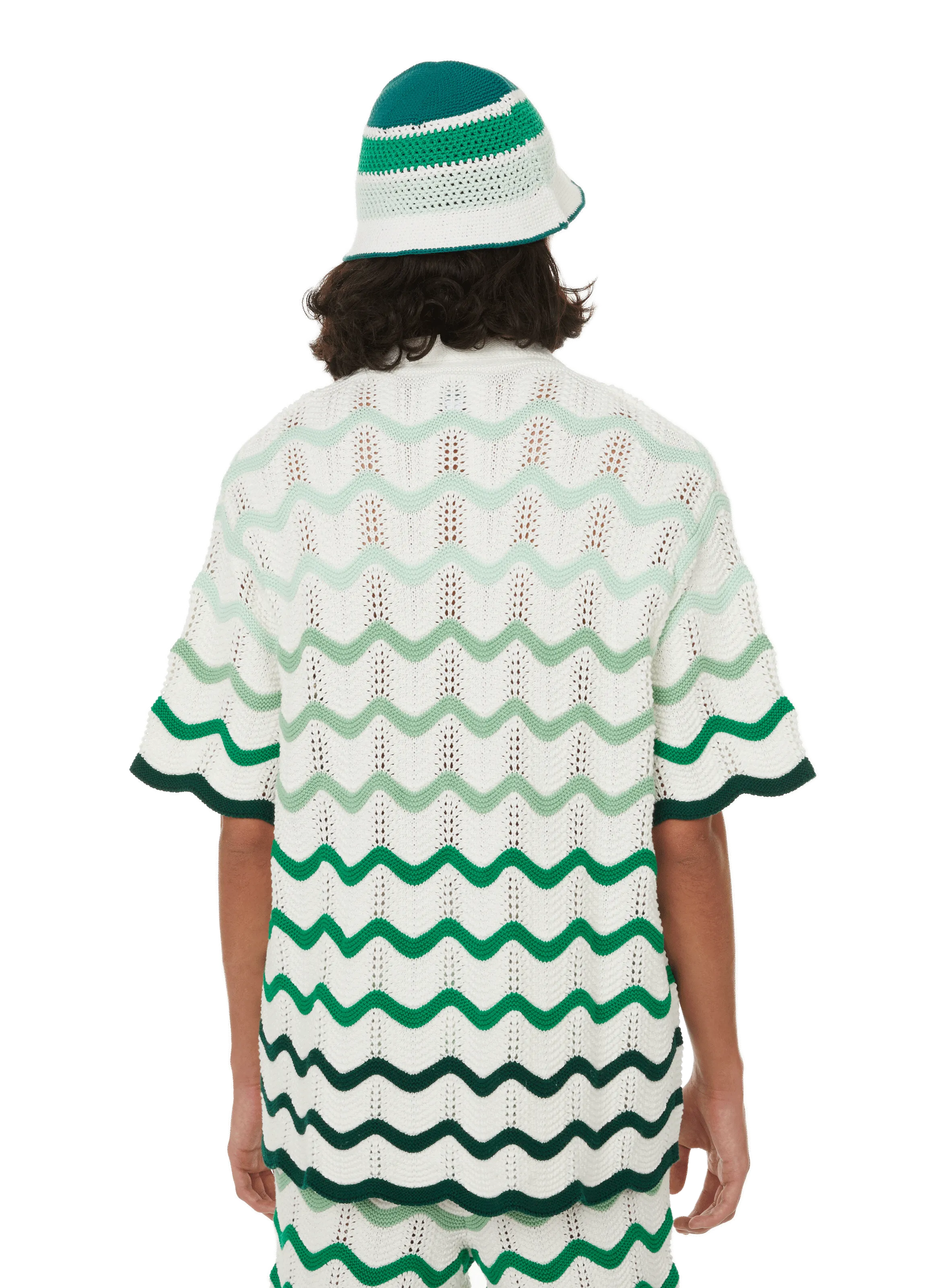 CASABLANCA PARIS  Striped knitted shirt  - Green