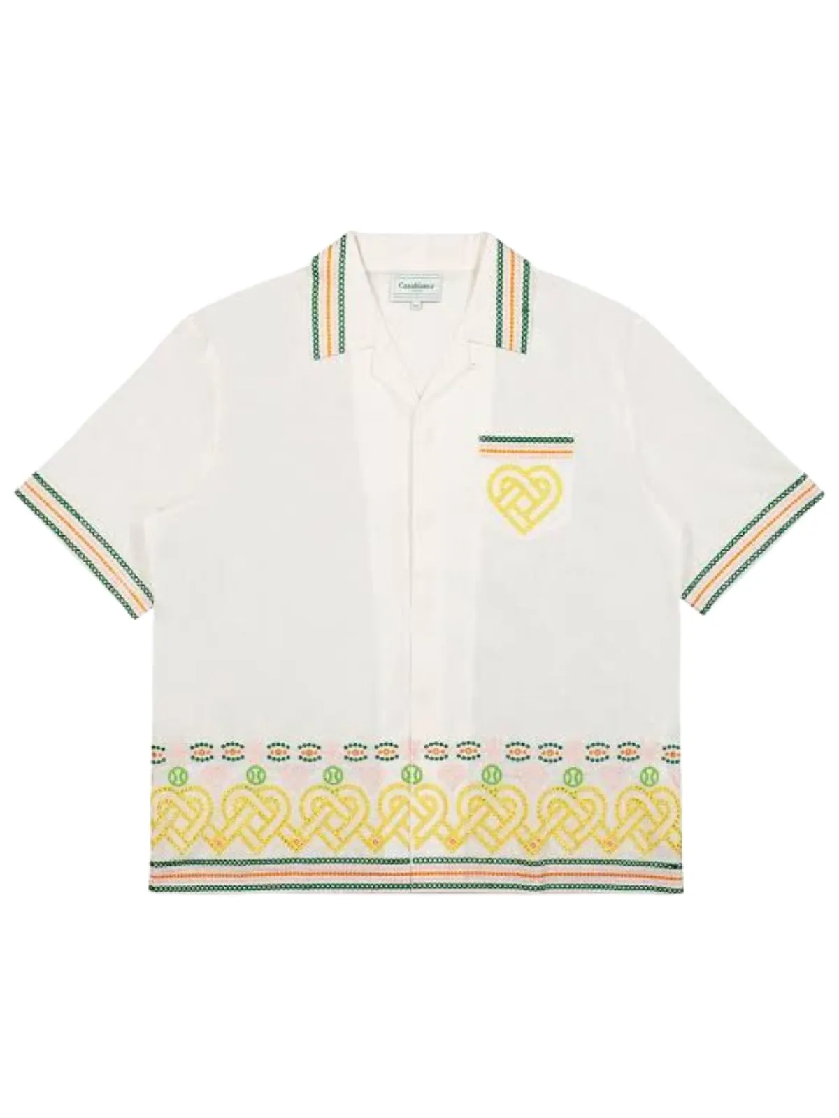 Casablanca Shirt Anglaise Gradient Hearts White