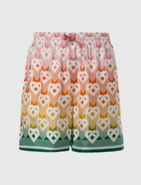 CASABLANCA SILK SHORTS   MULTI