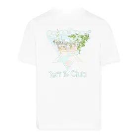 Casablanca Tennis Club Printed T Shirt White Pastelle