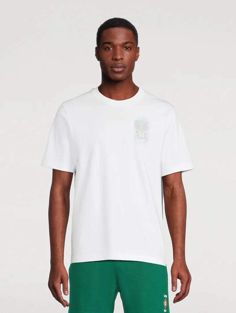 CASABLANCA Tennis Pastelle Organic Cotton T-Shirt