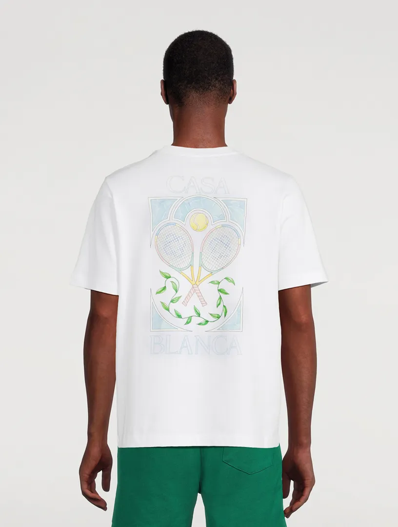 CASABLANCA Tennis Pastelle Organic Cotton T-Shirt