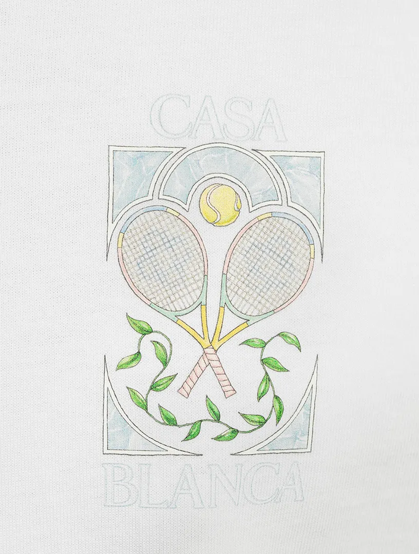 CASABLANCA Tennis Pastelle Organic Cotton T-Shirt