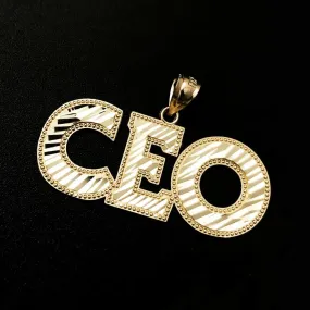 CEO DC 10K Yellow Gold Pendant