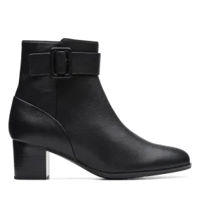 CLARKS | BOTINES MUJER | LOKEN ZIP WP BLACK LEATHER | NEGRO