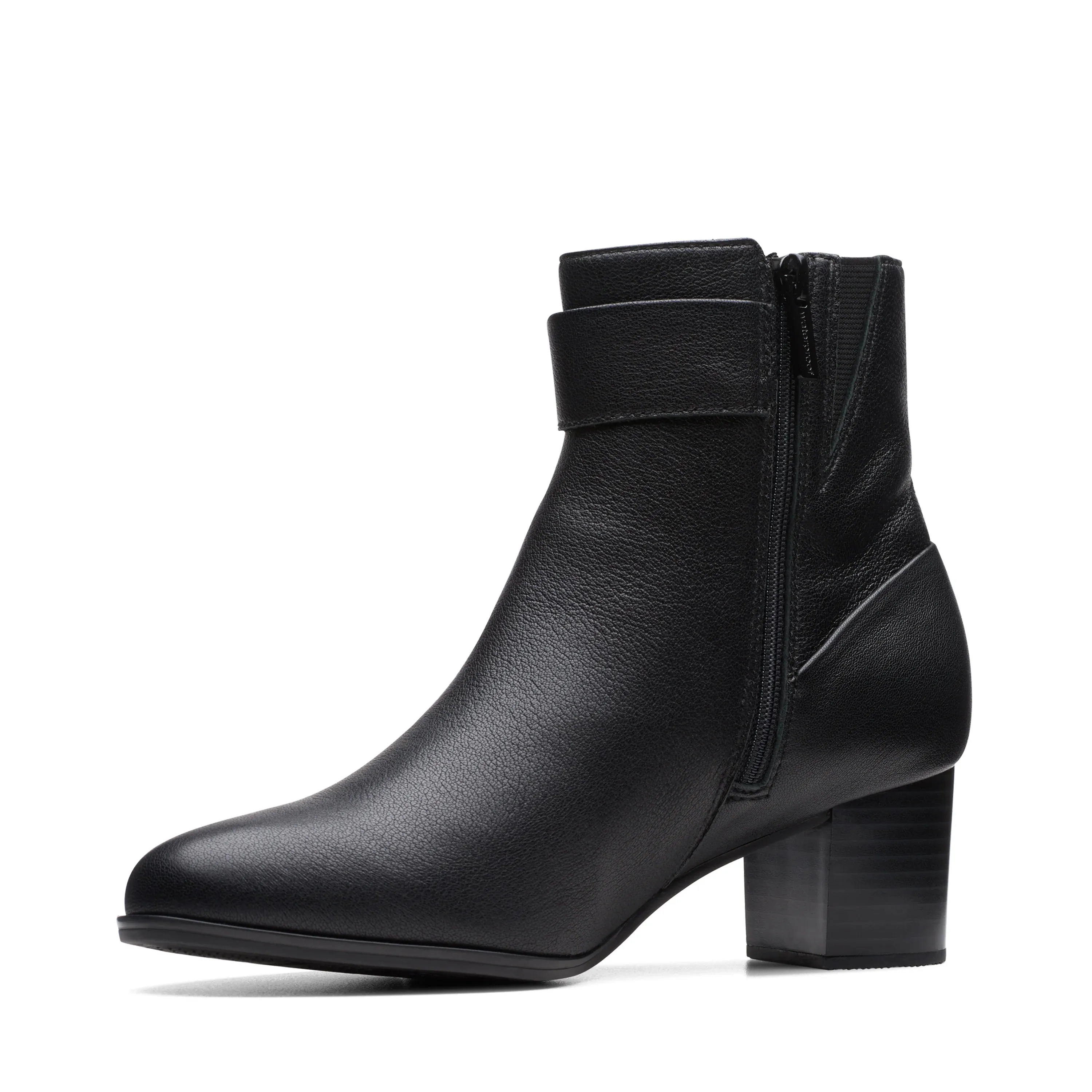 CLARKS | BOTINES MUJER | LOKEN ZIP WP BLACK LEATHER | NEGRO