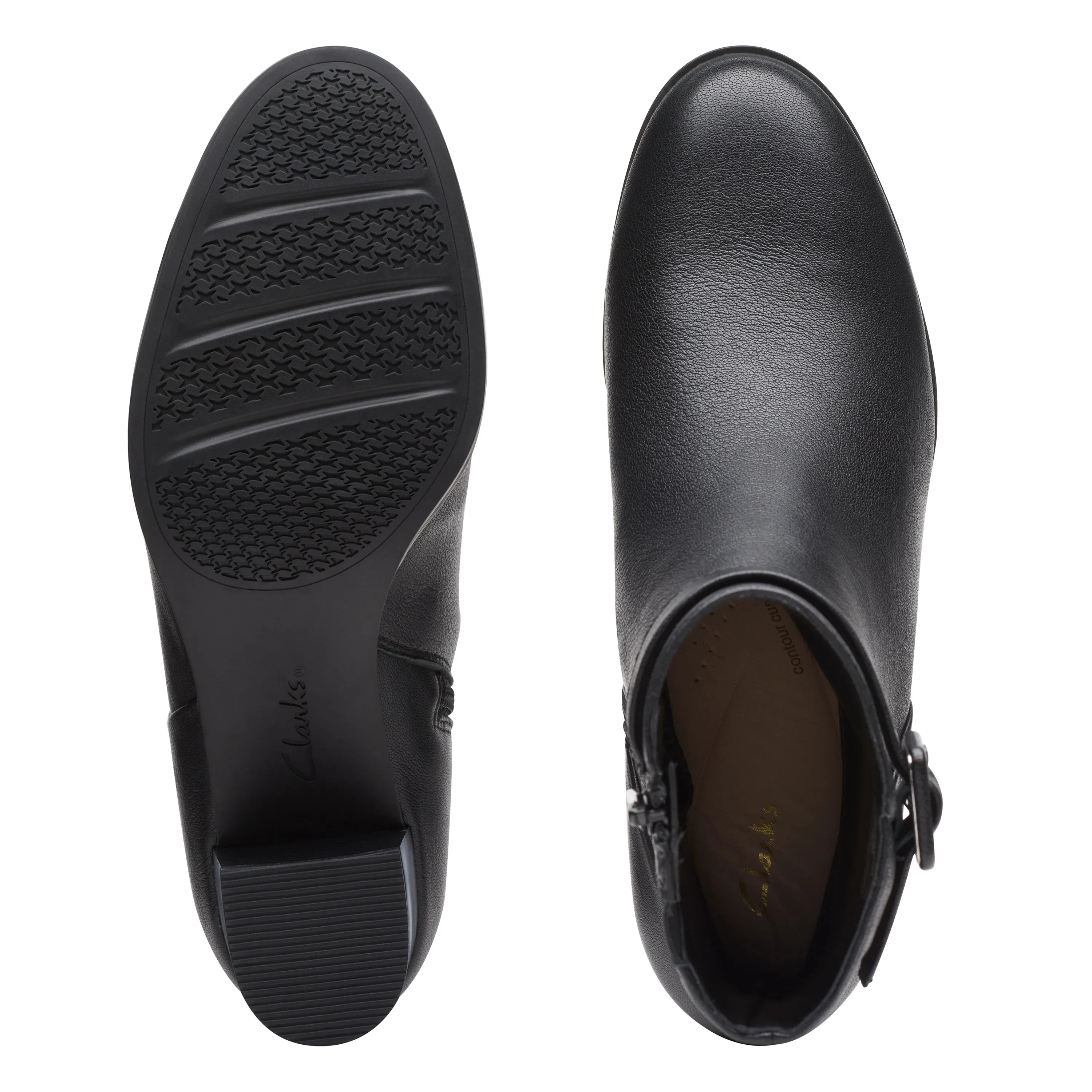 CLARKS | BOTINES MUJER | LOKEN ZIP WP BLACK LEATHER | NEGRO