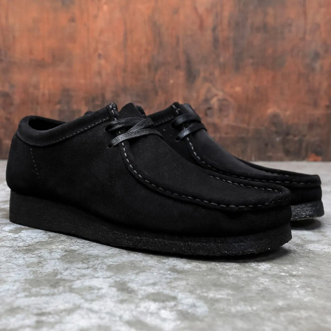 Clarks Men Wallabee Black Suede (black)