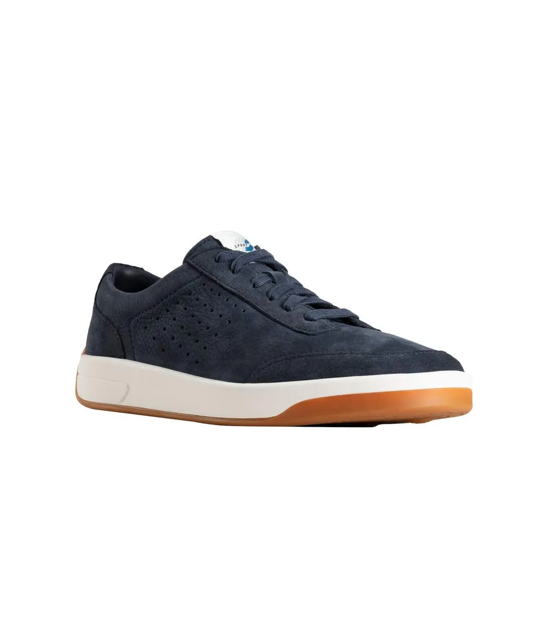 Clarks Mens Hero Air Lace Leather Trainers (Navy) - UTCK110